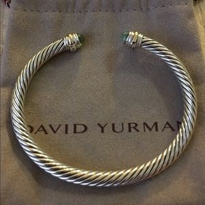 Authentic David Yurman 5mm bracelet med Prasolite
